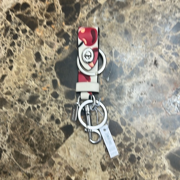 Coach Red and White Cherry Keychain - Picture 1 of 5